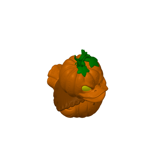 Carved Glowing Pumpkin Duck Dash Duck (3D render, made to order)