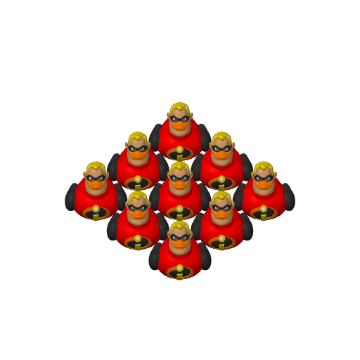 Stretchy Super Dad Dash Duck (3D render, made to order)