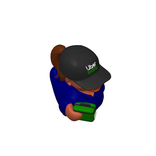 Food Delivery Lady Dash Duck (Version 2) (3D render, made to order)