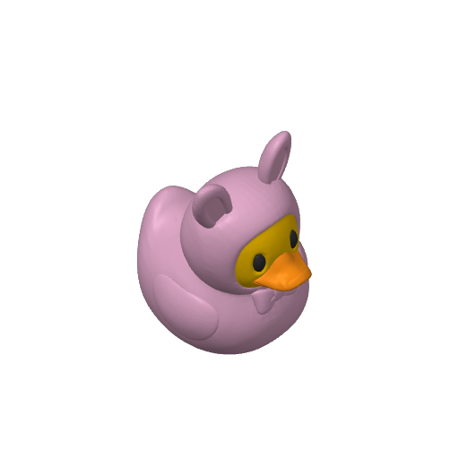 Pink Bunny Costume Dash Duck (3D render, made to order)