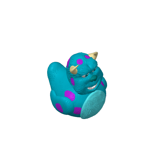 Furred Scare Monster Dash Duck (3D render, made to order)