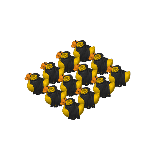 Headless Pumpkin Tossing Rider Dash Duck (3D render, made to order)