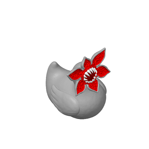 Flower Headed Upside Down Beast Dash Duck (3D render, made to order)