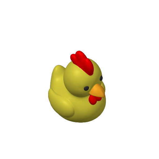 Crowing Farmyard Bird Dash Duck (3D render, made to order)