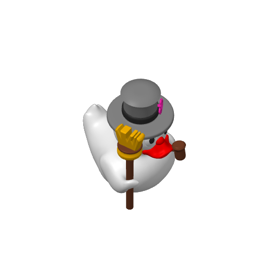 Magical Carrot Nosed Snowman Dash Duck (3D render, made to order)