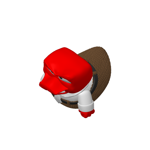 Red Fiery Tempered Emotion Dash Duck (3D render, made to order)