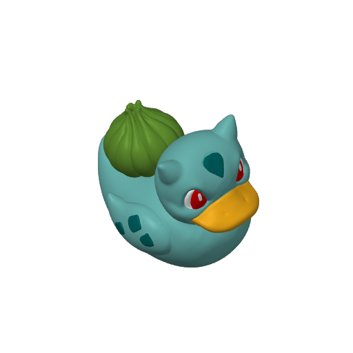 Seed Planted Dino Starter Dash Duck (3D render, made to order)