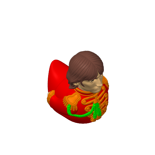 Quiet Sitar Playing Mop Top Dash Duck (3D render, made to order)