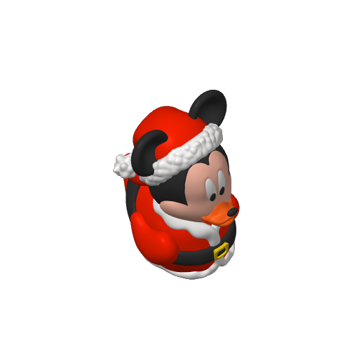 Santa Hat Round Eared Mouse Dash Duck (3D render, made to order)