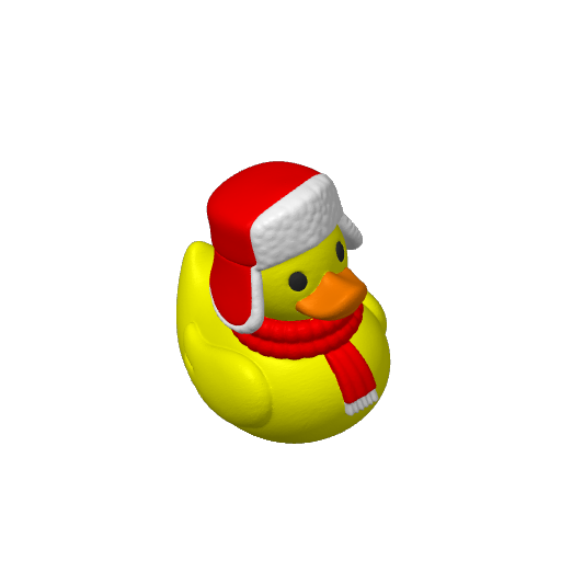 Scarf Wearing Snowy Day Dash Duck (3D render, made to order)