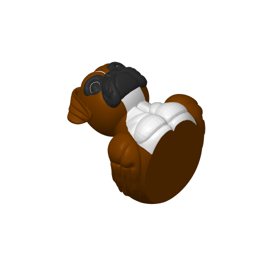 Square Jawed Guard Dog Dash Duck (3D render, made to order)