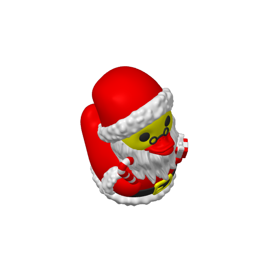 Jolly Red Suit Gift Giver Dash Duck (3D render, made to order)
