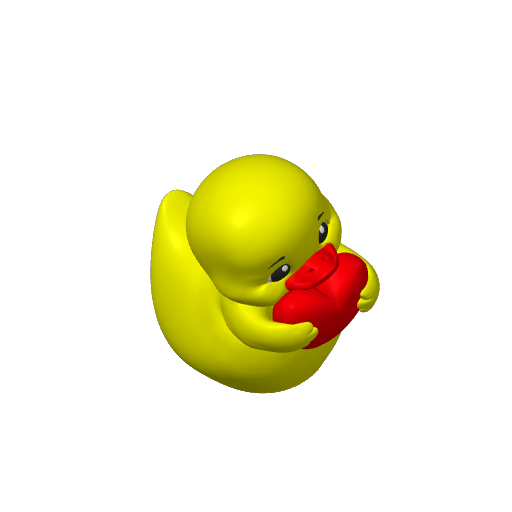 Heart Eyed Valentine Dash Duck (3D render, made to order)