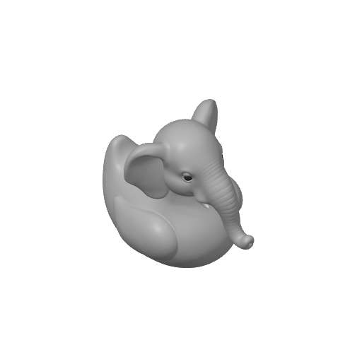Trunk Swinging Giant Dash Duck (Version 2) (3D render, made to order)
