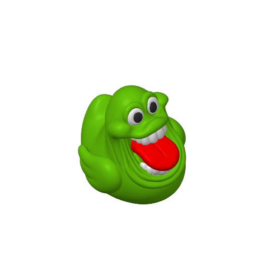 Green Slimy Ghost Dash Duck (Version 2) (3D render, made to order)