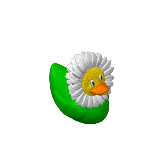 Petaled Bloom Headed Duck Dash Duck (3D render, made to order)
