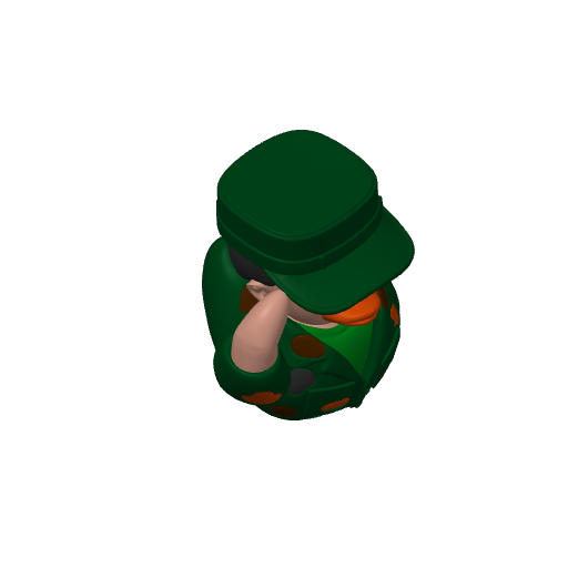 Saluting Serviceman Dash Duck (3D render, made to order)