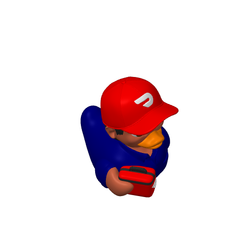 Food Delivery Guy Dash Duck (3D render, made to order)