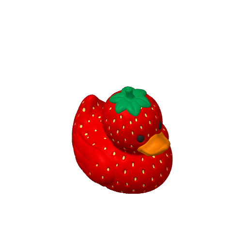 Seeded Red Berry Dash Duck (3D render, made to order)
