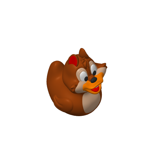 Brown Nosed Chipmunk Rescuer Dash Duck (3D render, made to order)