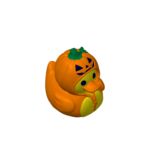 Jack O Lantern Pajama Dash Duck (3D render, made to order)