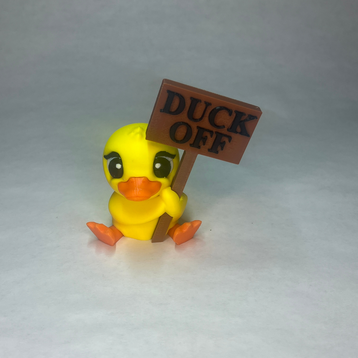 Yellow Duck With Sign 1