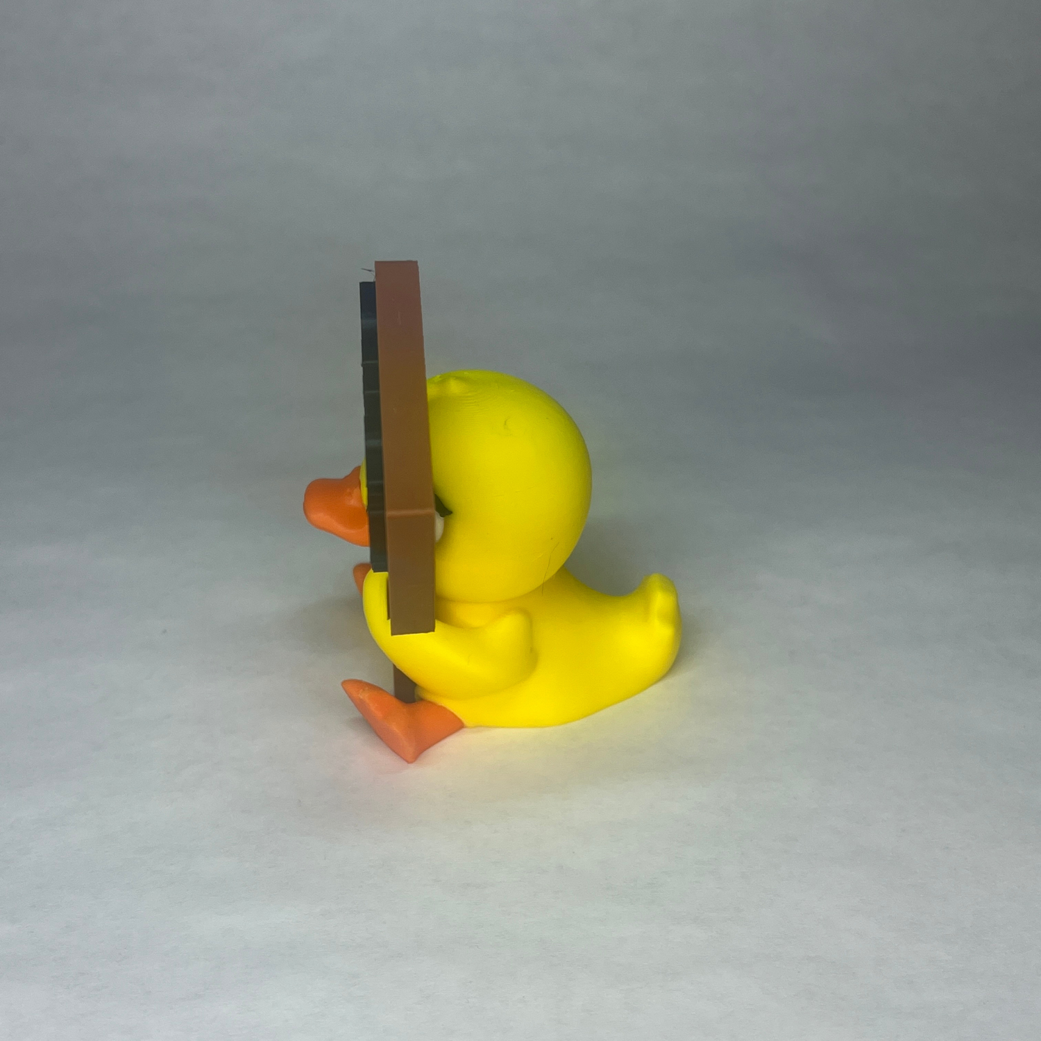 Yellow Duck With Sign Side