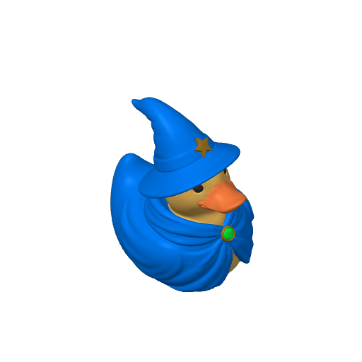 Robe Wearing Spell Caster Dash Duck (Version 2) (3D render, made to order)