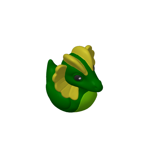 Frilled Spitting Dino Dash Duck (3D render, made to order)