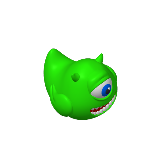 One Eyed Green Monster Dash Duck (3D render, made to order)