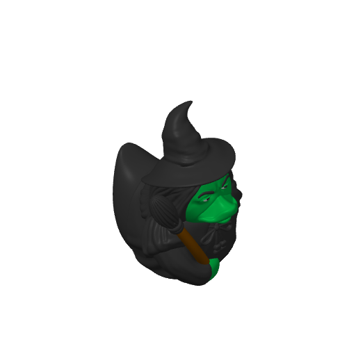 Green Flying Sorceress Dash Duck (3D render, made to order)
