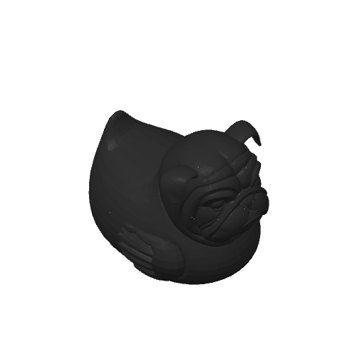 Wrinkled Jowl Bulldog Dash Duck (Version 2) (3D render, made to order)