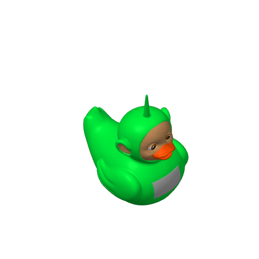 Green Antennaed Playtime Dash Duck (3D render, made to order)