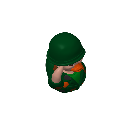 Saluting Servicewoman Dash Duck (Version 2) (3D render, made to order)