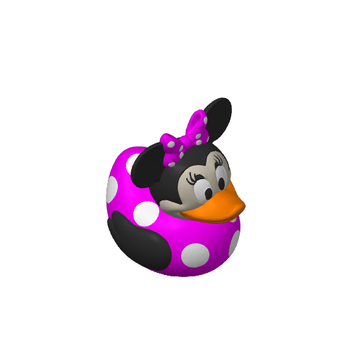 Bow Wearing Classic Mouse Dash Duck (Version 2) (3D render, made to order)