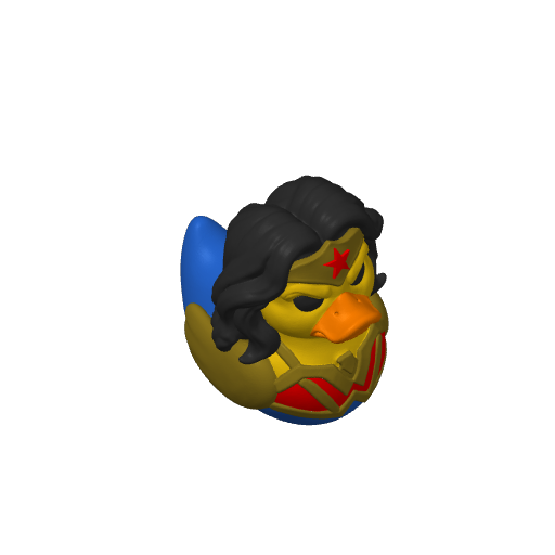 Lasso Wielding Amazon Warrior Dash Duck (Version 2) (3D render, made to order)