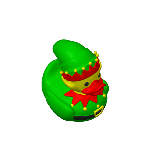 Pointy Eared Toy Workshop Helper Dash Duck (3D render, made to order)