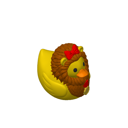 Yellow Brick Road Timid Lion Dash Duck (3D render, made to order)