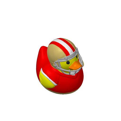 Helmeted Gridiron Athlete Dash Duck (3D render, made to order)