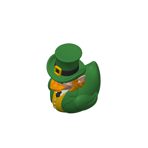 Pot Of Gold Green Suit Imp Dash Duck (3D render, made to order)