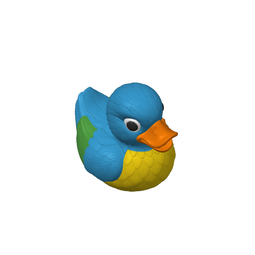 Colorful Tropical Talker Dash Duck (3D render, made to order)