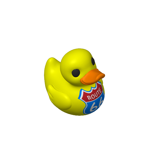 Historic Highway Icon Dash Duck (3D render, made to order)
