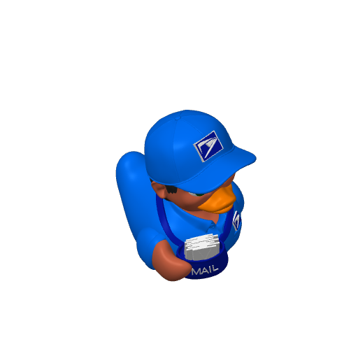 Mail Delivery Guy Dash Duck (3D render, made to order)