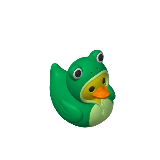 Green Frog Pajama Dash Duck (3D render, made to order)