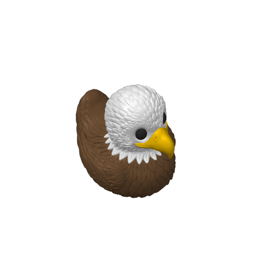 Bald Patriotic Raptor Dash Duck (Version 2) (3D render, made to order)