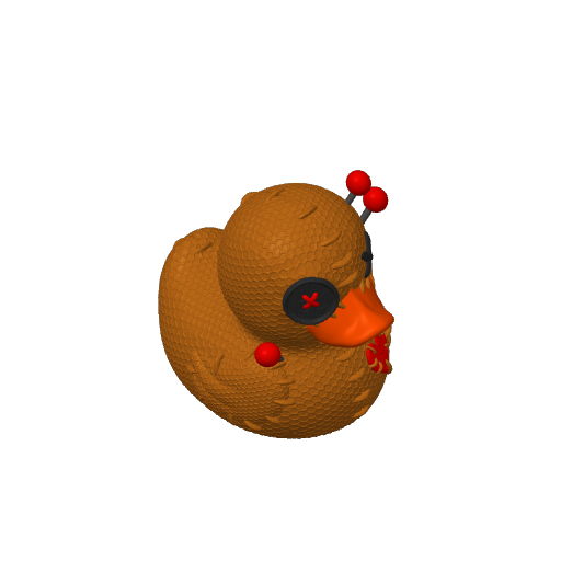 Pinned Hexed Figure Dash Duck (3D render, made to order)