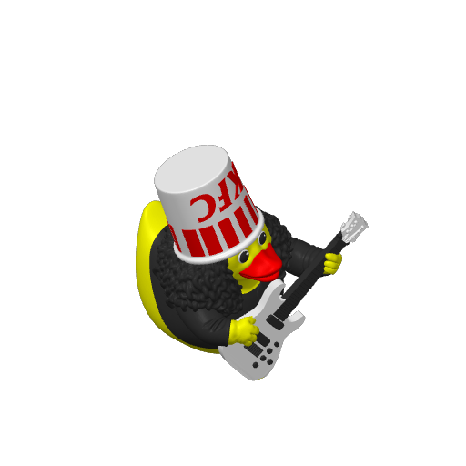 Fried Chicken Bucket Guitarist Dash Duck (3D render, made to order)