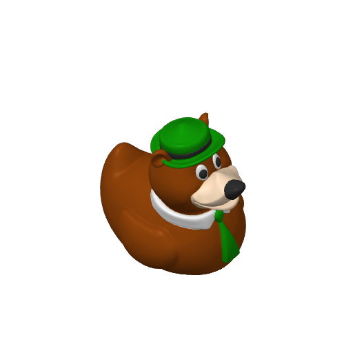 Picnic Basket Stealing Bear Dash Duck (3D render, made to order)