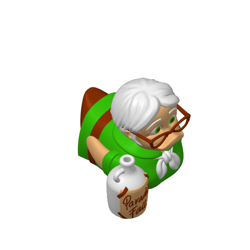 Spectacled Freckled Adventure Girl Dash Duck (3D render, made to order)