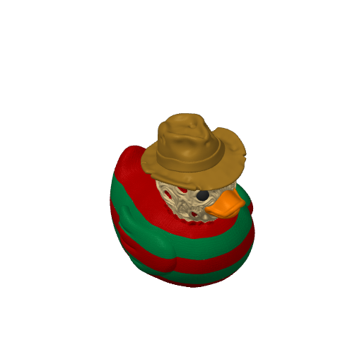 Striped Sweater Blade Gloved Dash Duck (3D render, made to order)